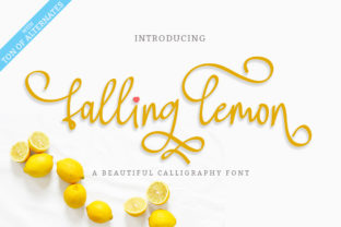 Falling Lemon: A Handwritten Typeface for Editorial Elegance