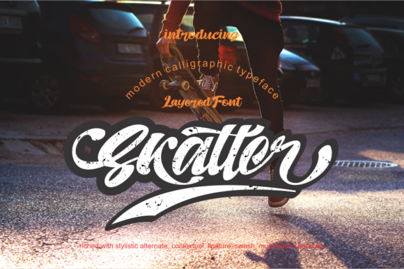 Skatter: A Modern Calligraphy Font for Crafting and Design